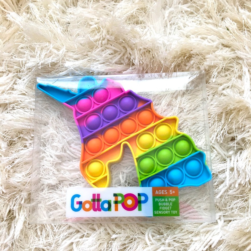 Gotta Pop Sensory Toy Bubble Fidget Rainbow Unicorn Large NEW